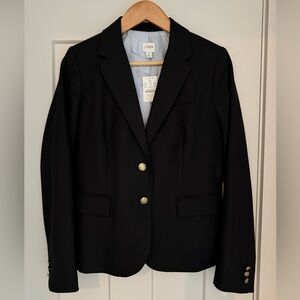 J.Crew Black Blazer with Striped Lining